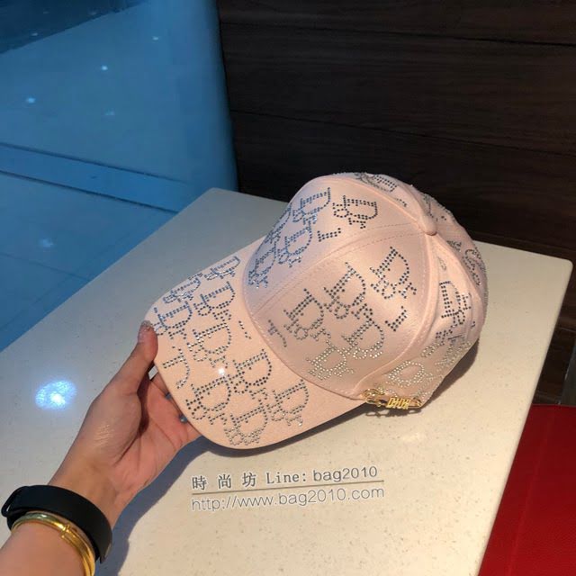 Dior新品女帽子 迪奧燙鑽棒球帽鴨舌帽  mm1462